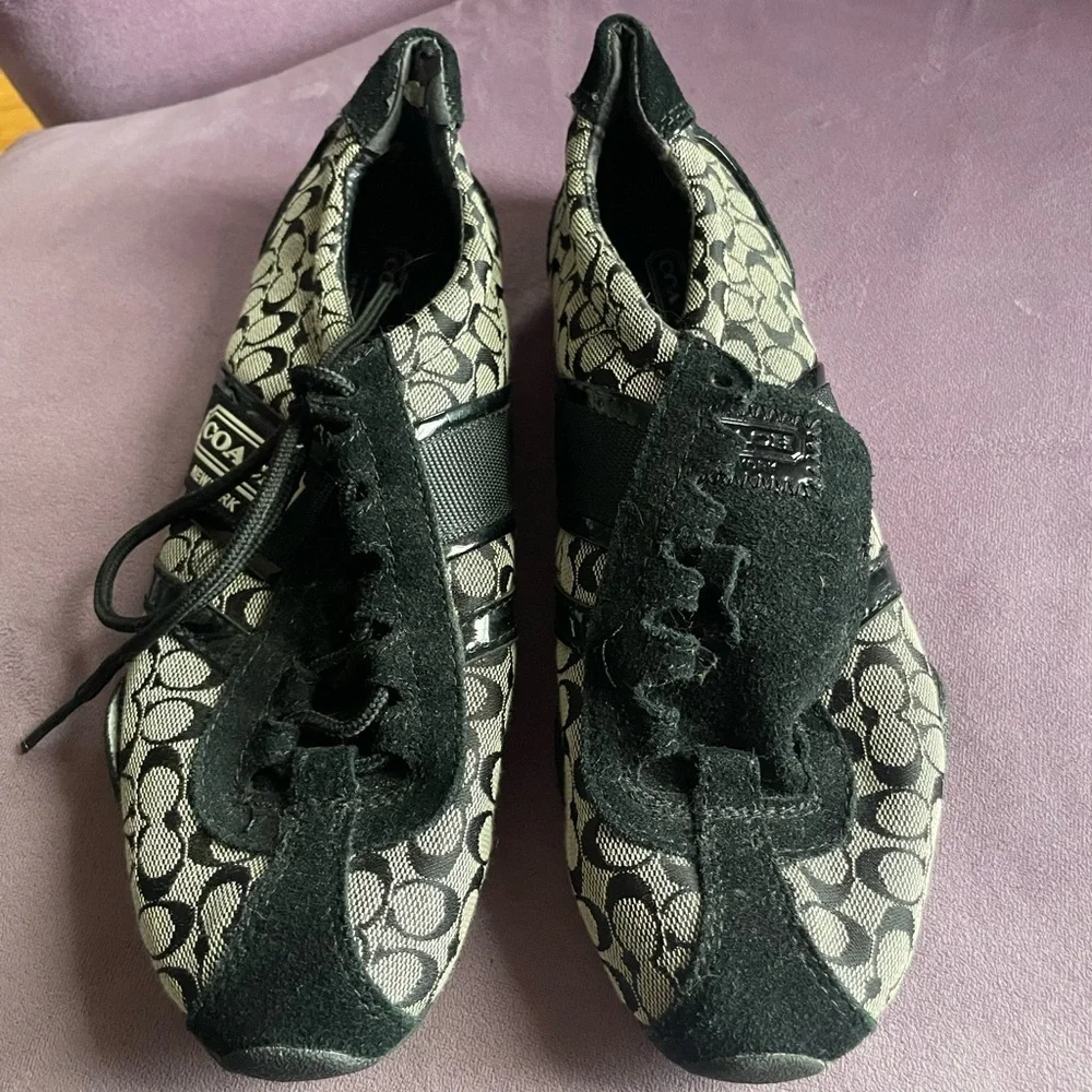 Coach Monogram Black and Gray Sneakers
